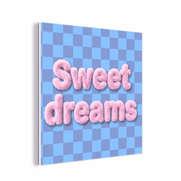 Forex - Sweet dreams - Vierkanten - Roze - Blauw — 1