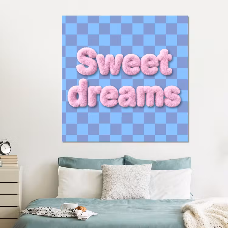 Forex - Sweet dreams - Vierkanten - Roze - Blauw — 2