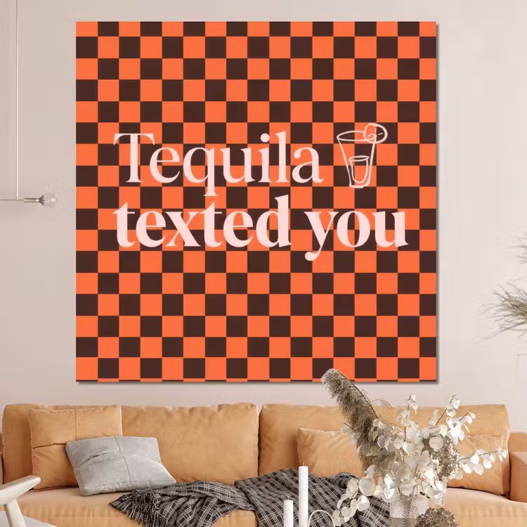 Forex - Tequila texted you - Glas - Vierkanten - Oranje — 4