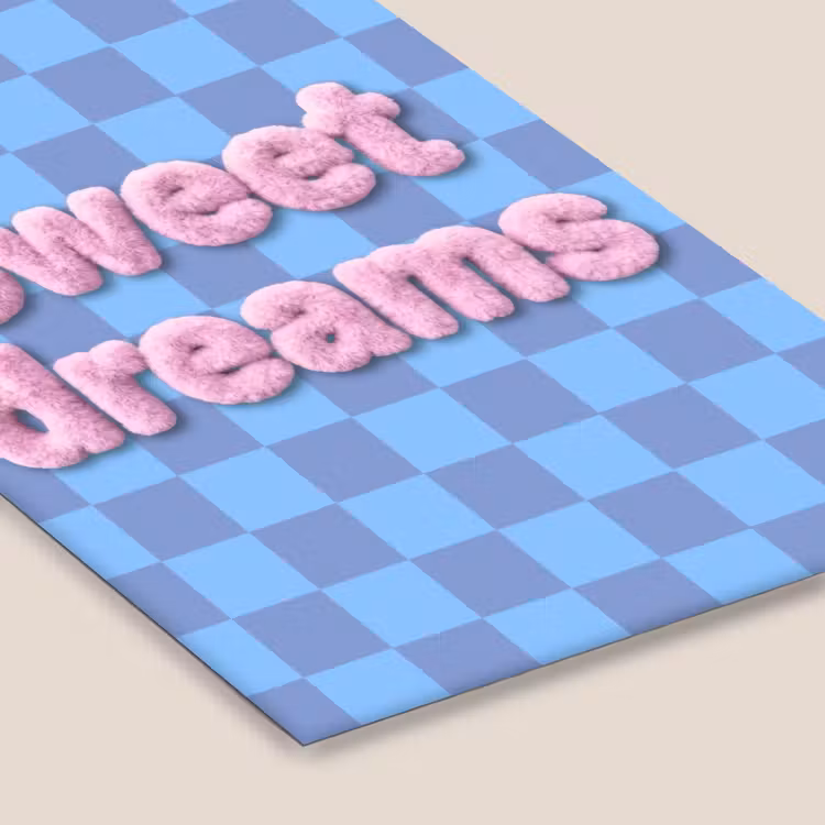 Poster met lijst - Sweet dreams - Vierkanten - Roze - Blauw — 7
