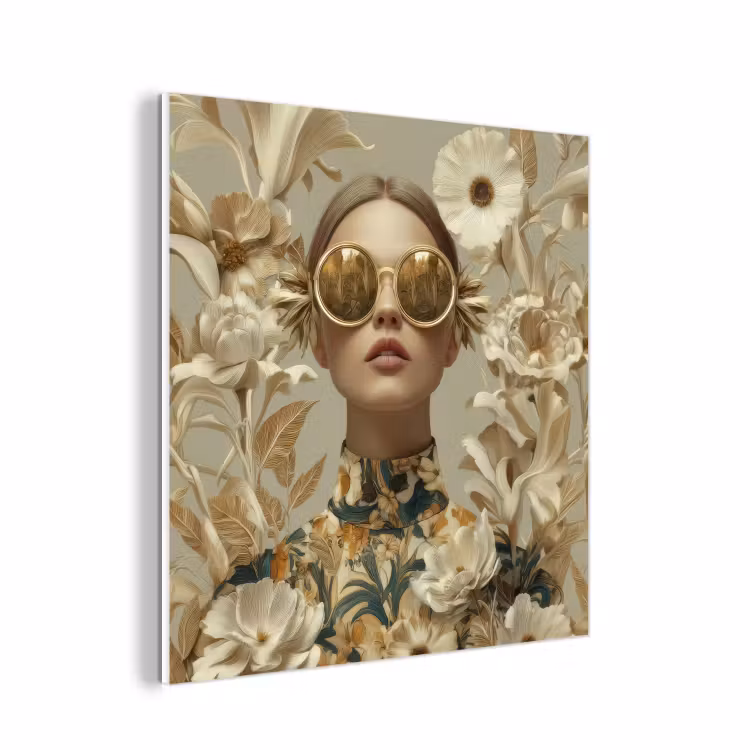 Forex - Vrouw - Bloemen - Zonnebril - Wit — 1