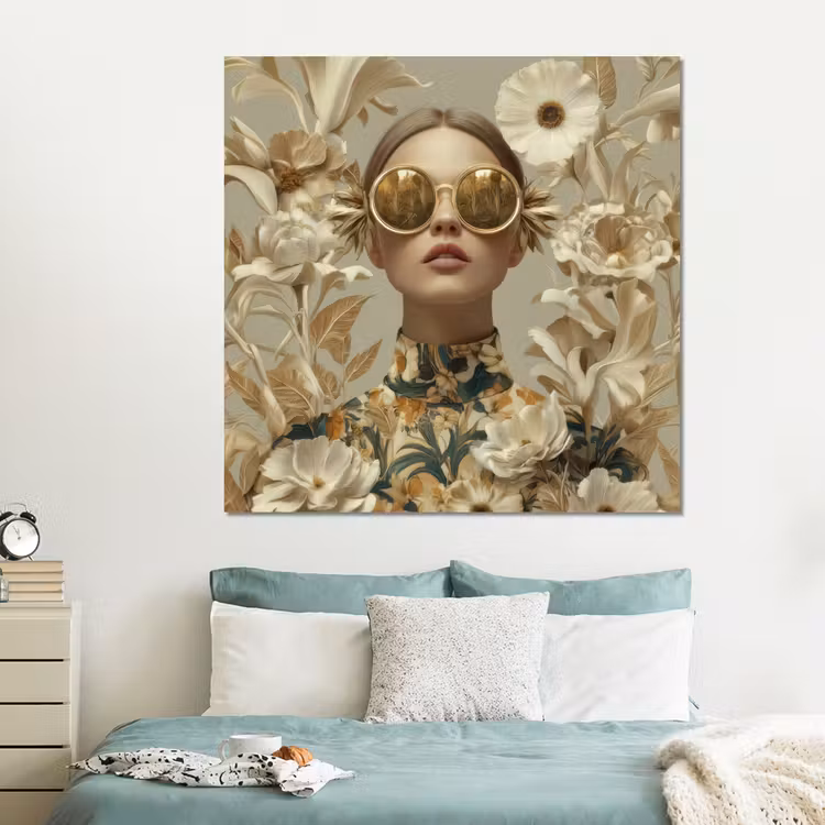 Forex - Vrouw - Bloemen - Zonnebril - Wit — 2