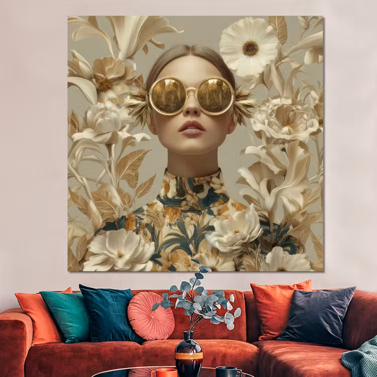 Forex - Vrouw - Bloemen - Zonnebril - Wit — 3