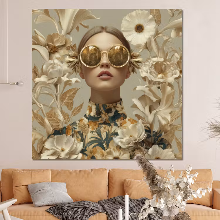 Forex - Vrouw - Bloemen - Zonnebril - Wit — 4