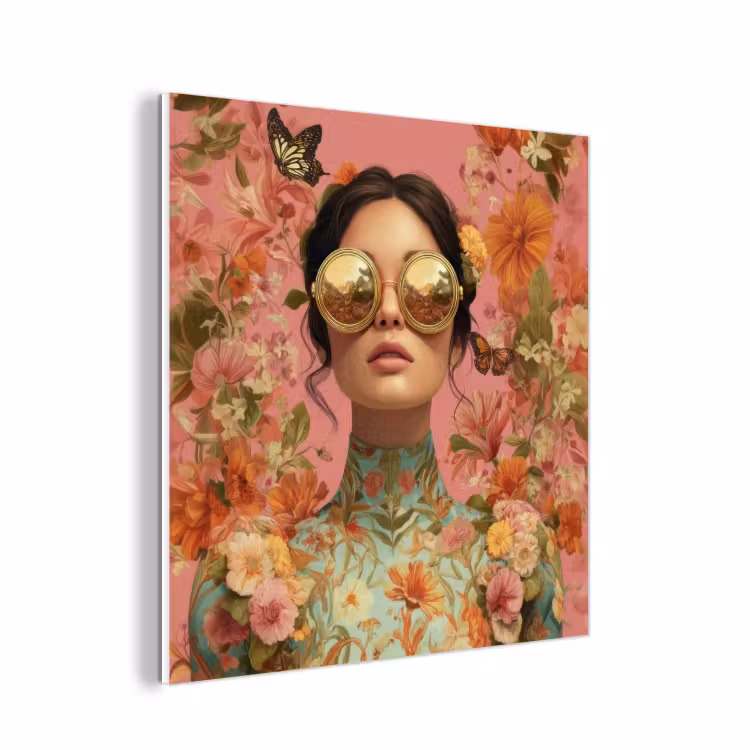Forex - Vrouw - Bril - Roze - Bloemen — 1