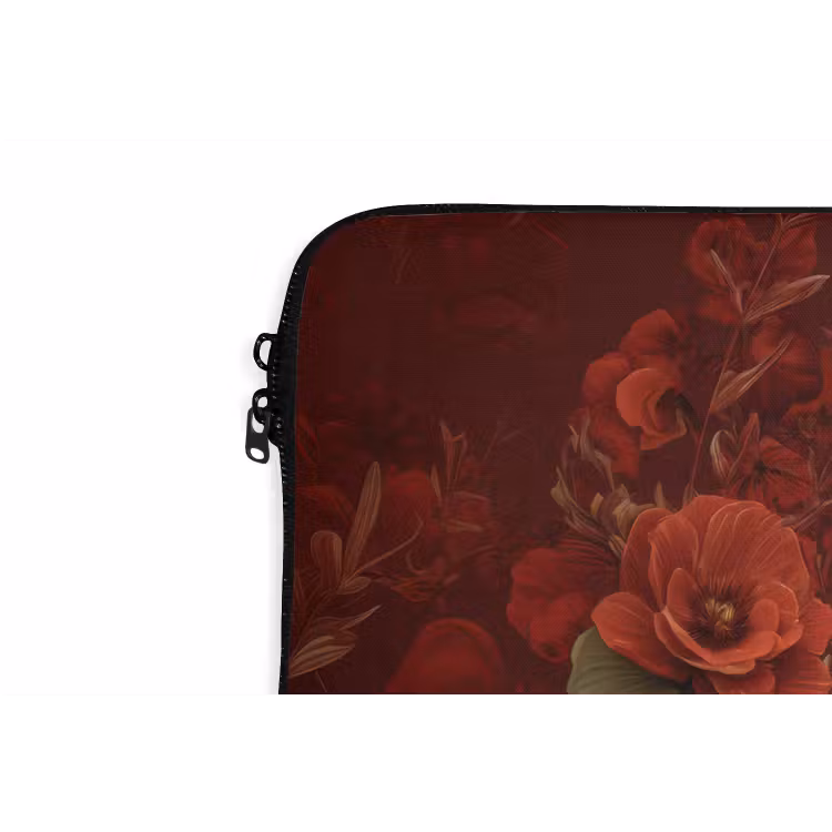 Laptophoes - Bloemen - Dieprood - Zonnebril - Vrouw — 5