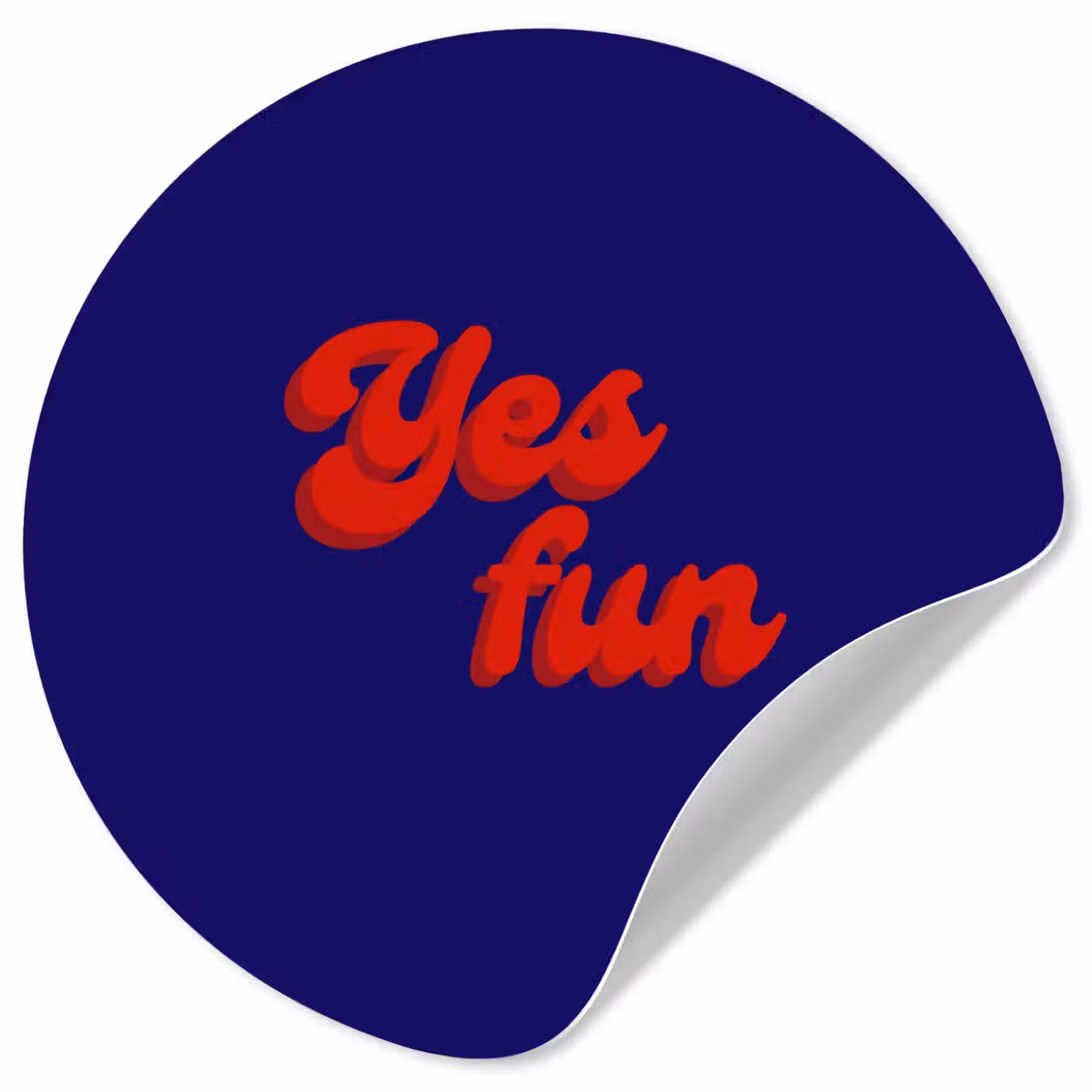 Behangcirkel - Blauw - Rood - Yes fun - 3D — 1