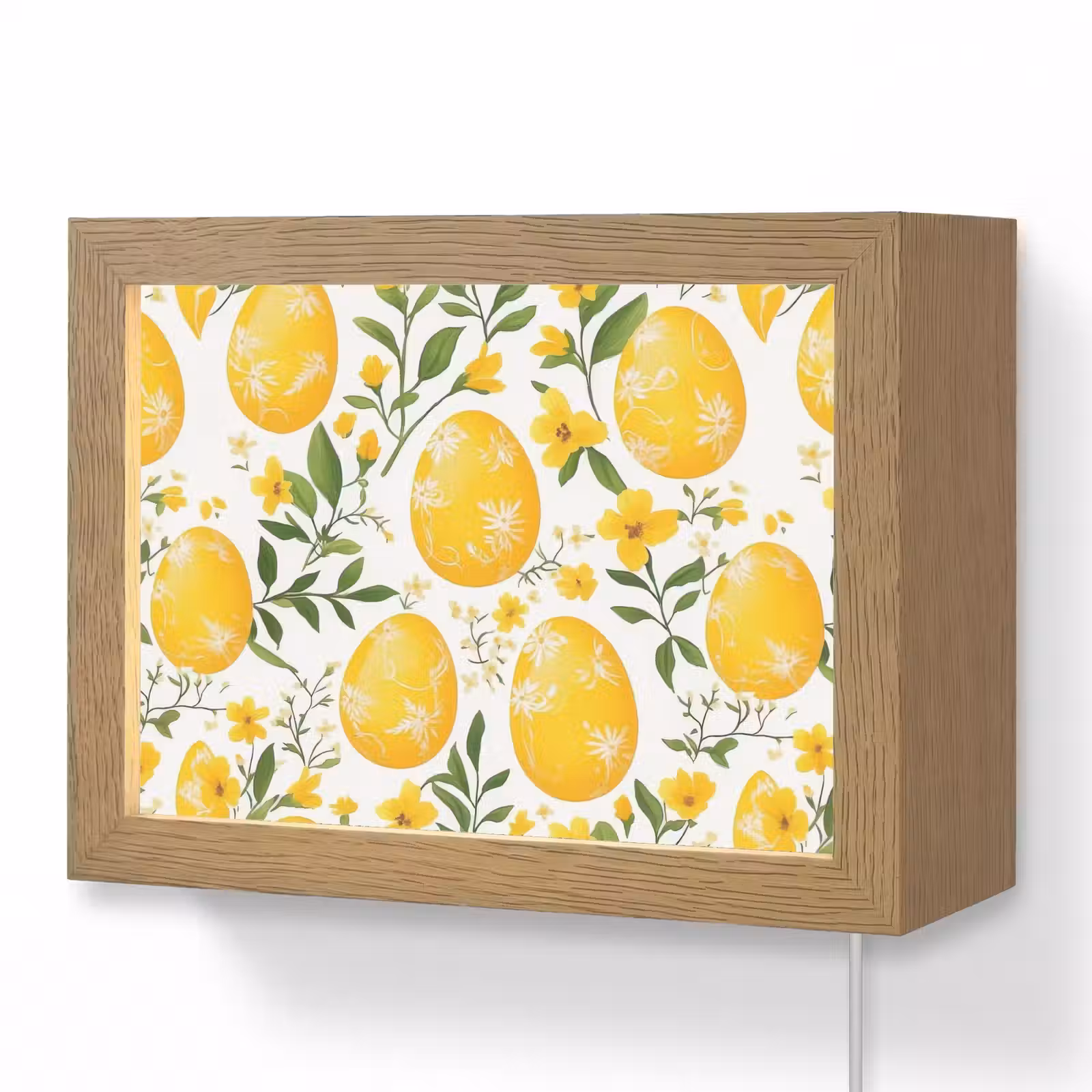 Lightbox - Wandlamp - Bloemen - Paaseieren - Geel — 1
