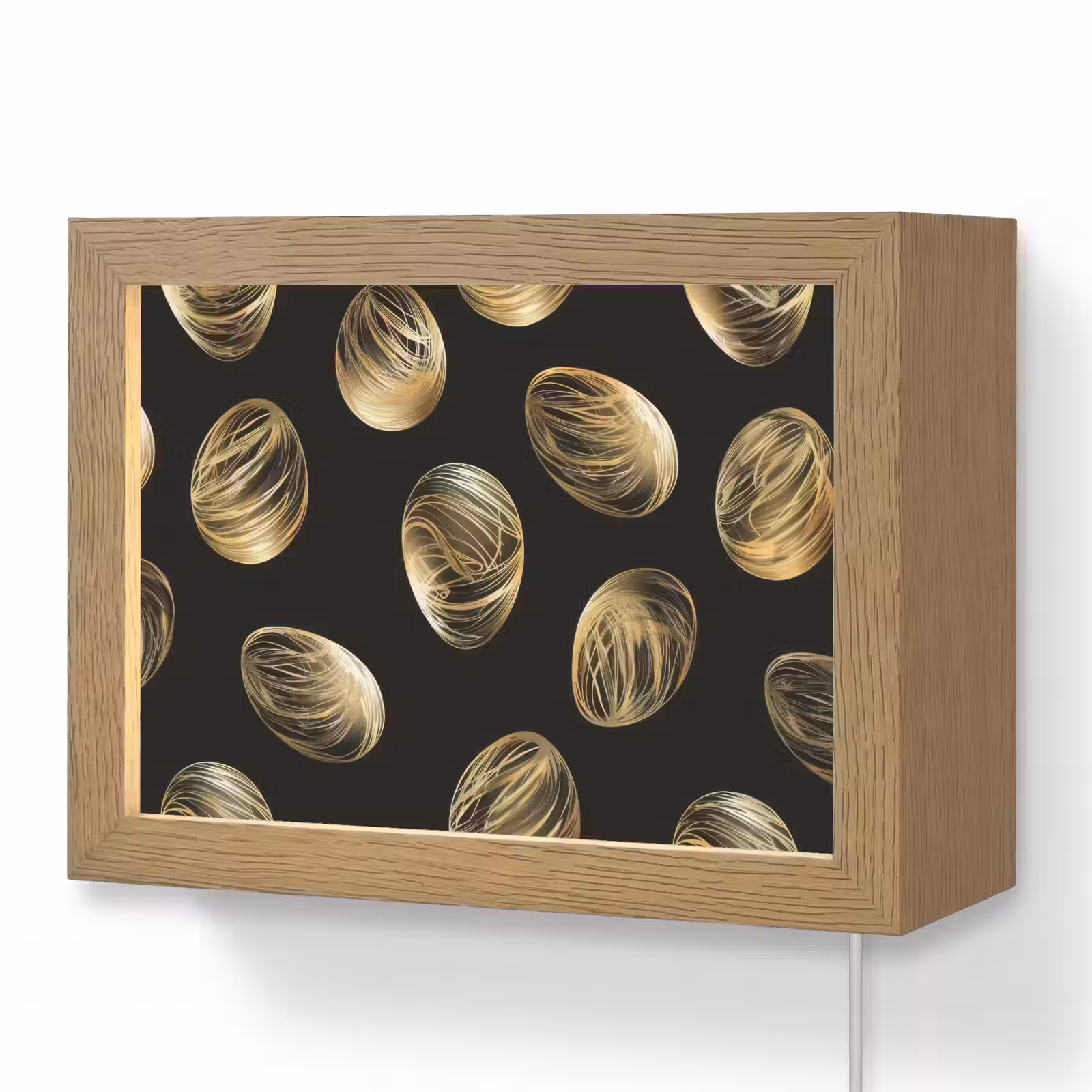 Lightbox - Wandlamp - Eieren - Goud - Patroon — 1