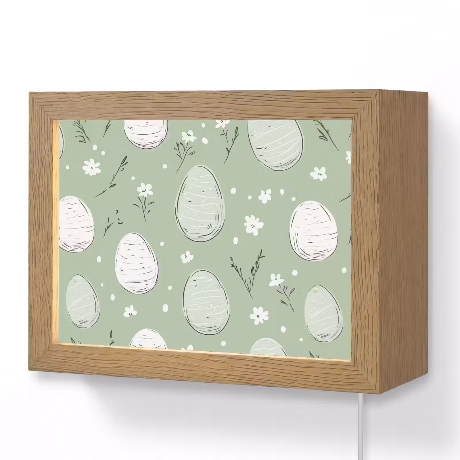 Lightbox - Wandlamp - Groen - Eieren - Patroon — 1