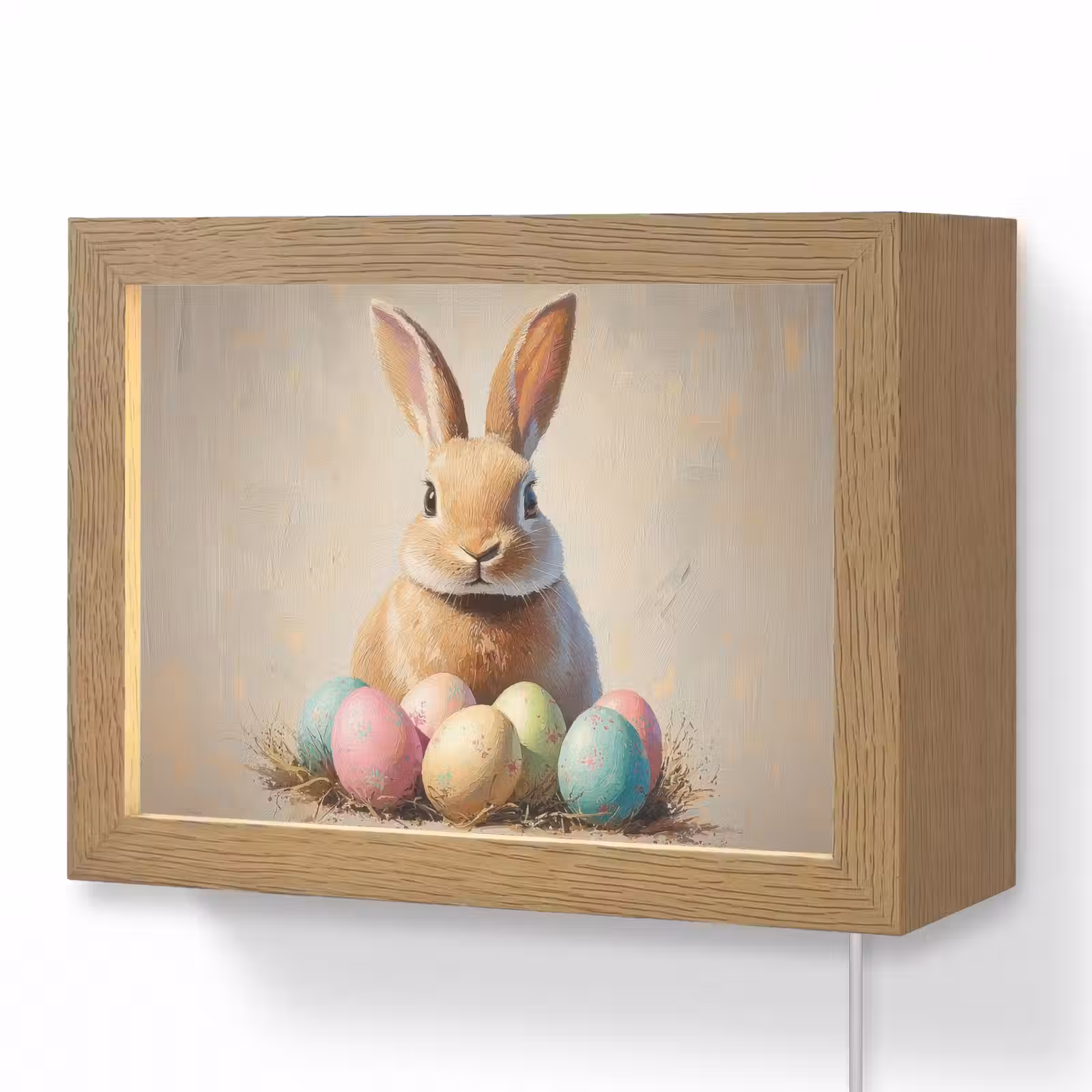 Lightbox - Wandlamp - Paashaas - Pastel - Eieren — 1