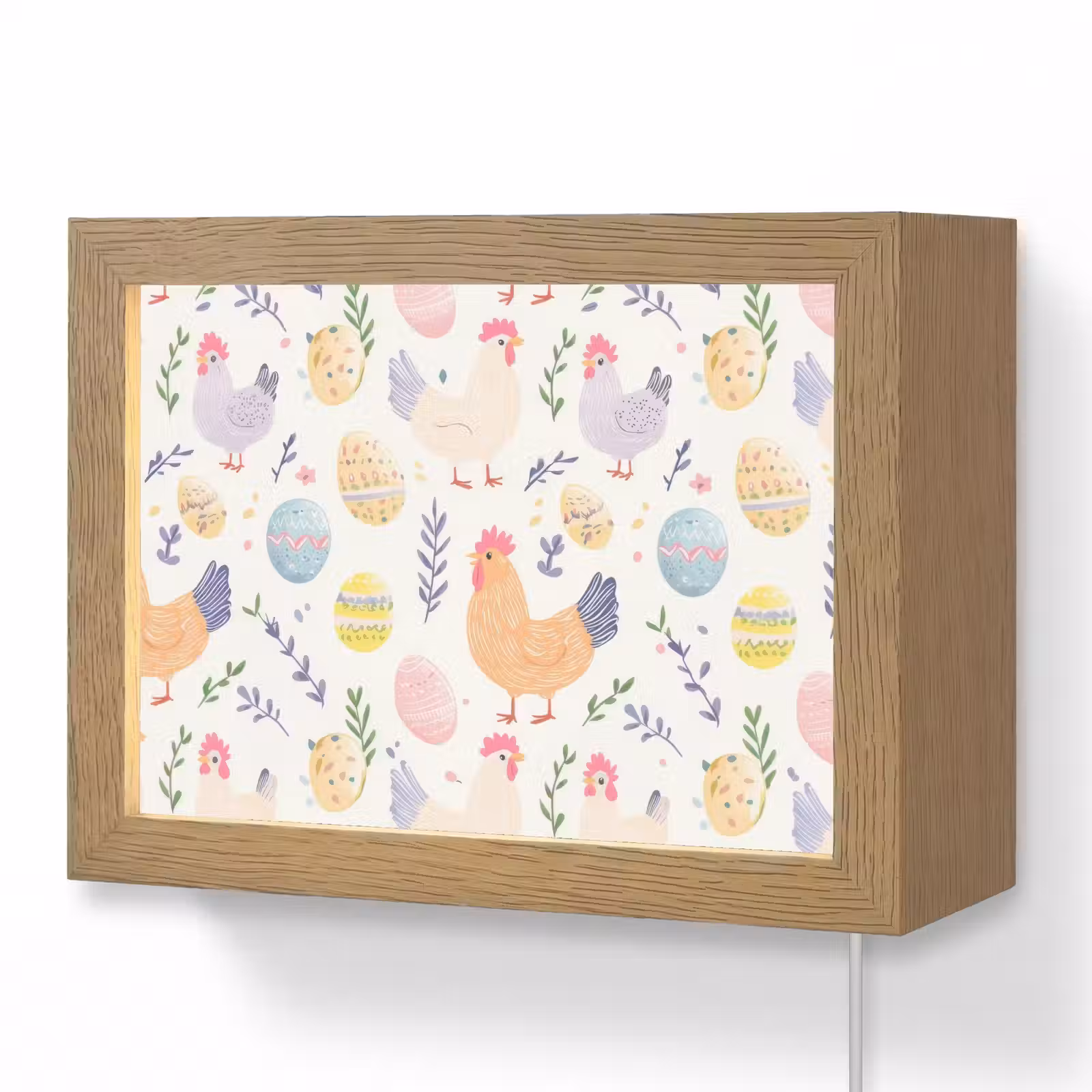 Lightbox - Wandlamp - Patroon - Kip - Paaseieren — 1