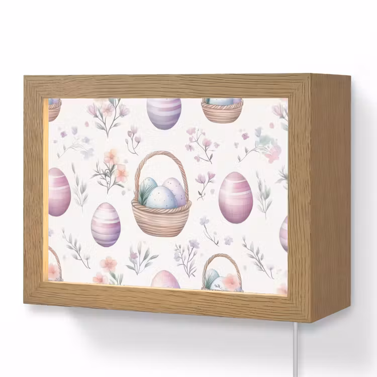 Lightbox - Wandlamp - Bloemen - Paaseieren - Patroon — 1