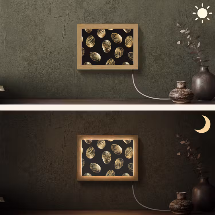 Lightbox - Wandlamp - Eieren - Goud - Patroon — 3