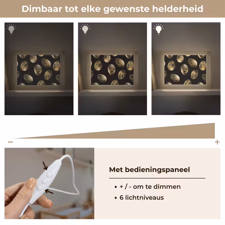 Lightbox - Wandlamp - Eieren - Goud - Patroon — 8