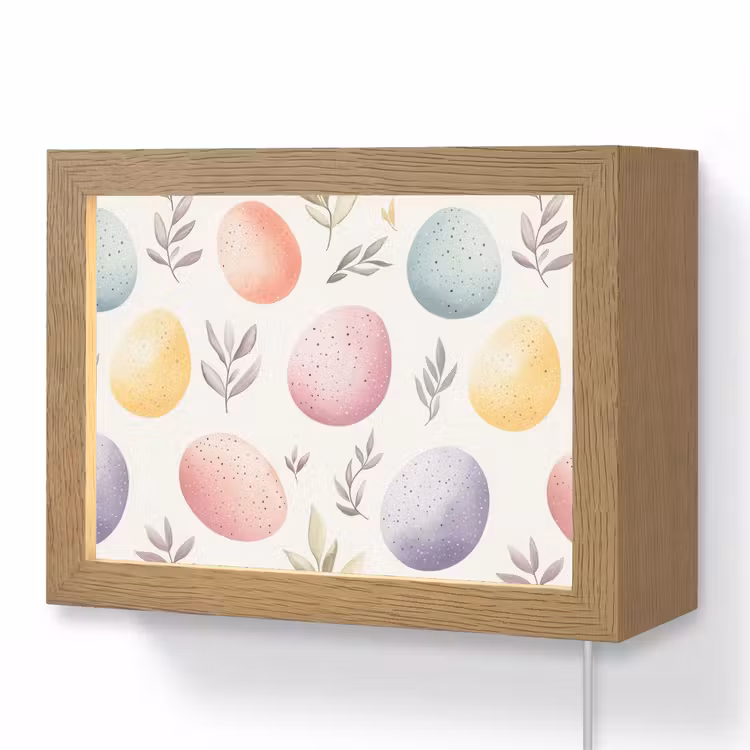 Lightbox - Wandlamp - Eieren - Kleurrijk - Patroon — 1