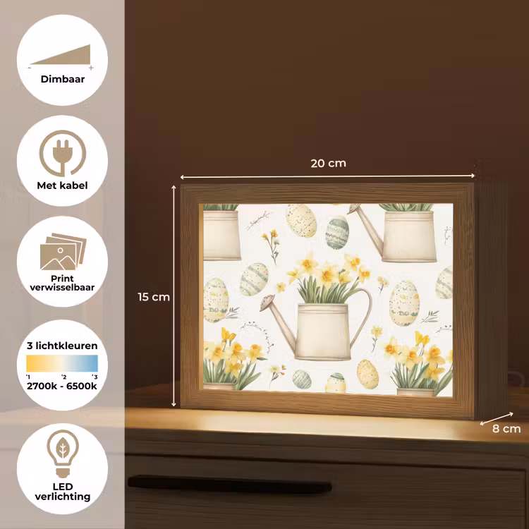 Lightbox - Wandlamp - Gieter - Bloemen - Eieren — 9