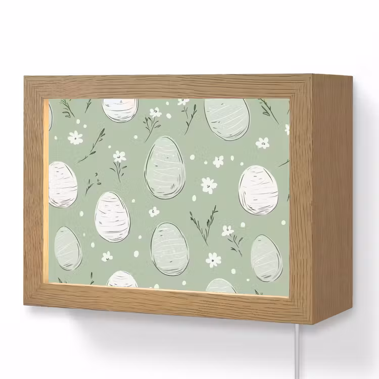 Lightbox - Wandlamp - Groen - Eieren - Patroon — 1