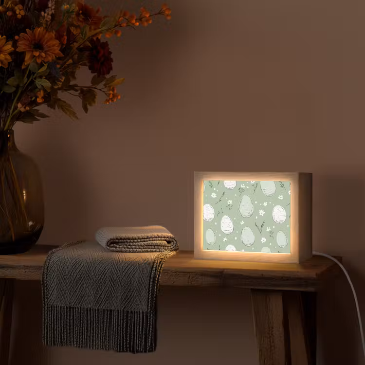Lightbox - Wandlamp - Groen - Eieren - Patroon — 5