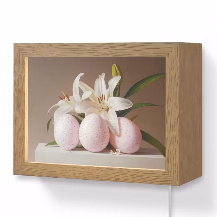 Lightbox - Wandlamp - Lelies - Eieren - Pasen — 1