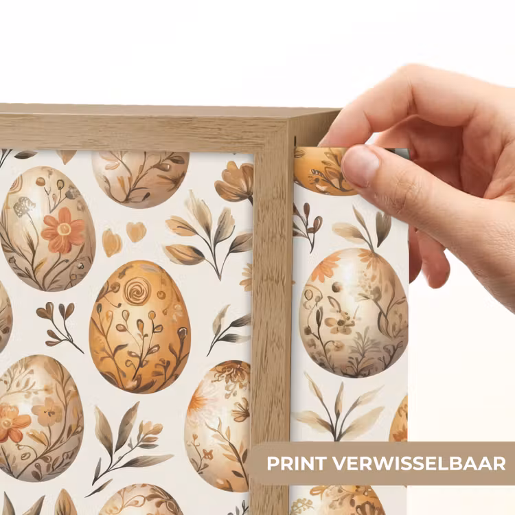 Lightbox - Wandlamp - Paaseieren - Bruin - Bloemen — 6