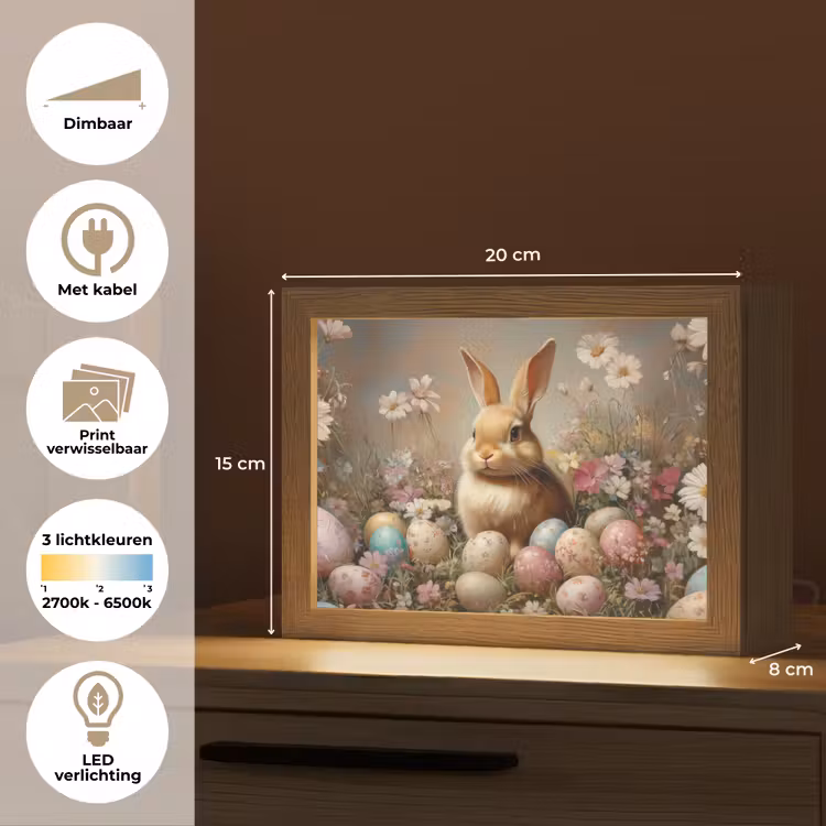 Lightbox - Wandlamp - Paashaas - Lente - Paaseieren — 9