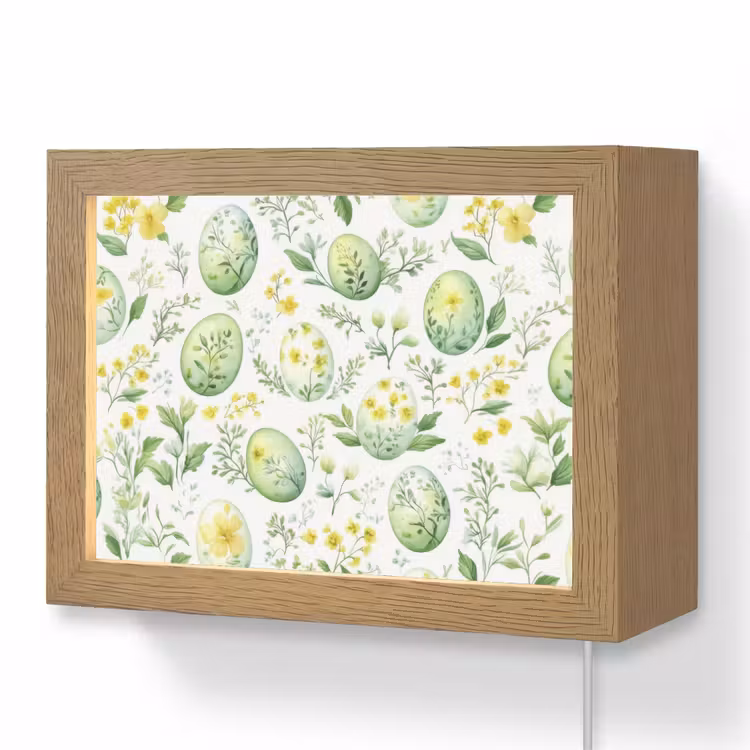 Lightbox - Wandlamp - Patroon - Groen - Eieren — 1