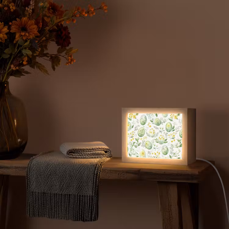 Lightbox - Wandlamp - Patroon - Groen - Eieren — 5