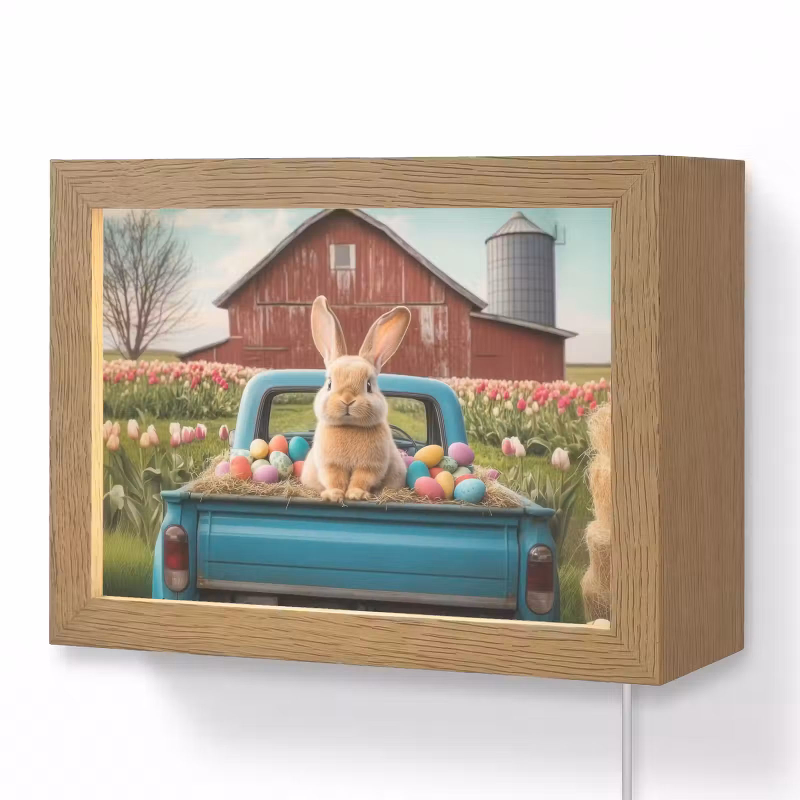 Lightbox - Wandlamp - Konijn - Boerderij - Eieren — 1