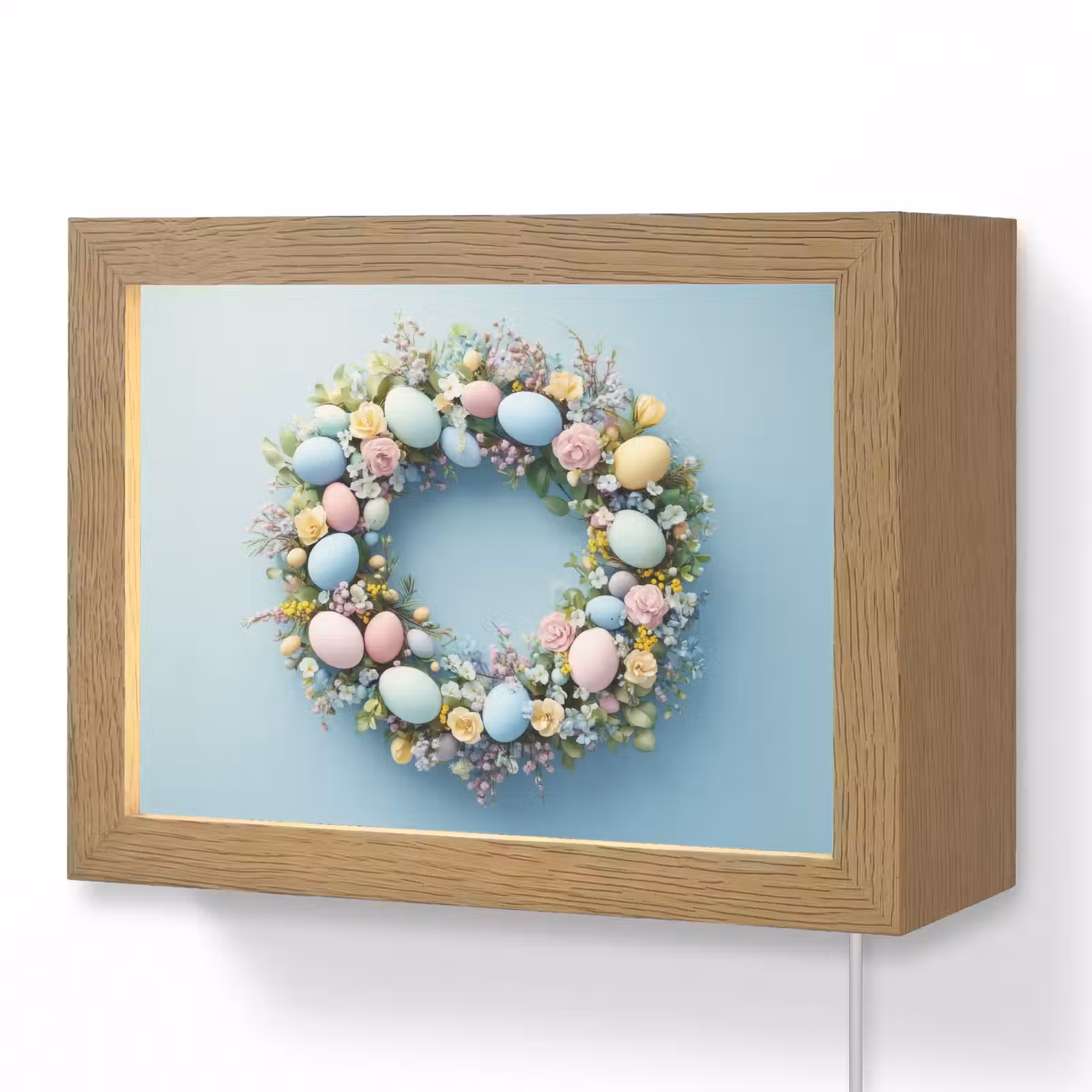 Lightbox - Wandlamp - Krans - Eieren - Bloemen — 1