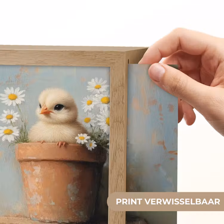 Lightbox - Wandlamp - Bloempot - Kuiken - Bloemetjes — 6