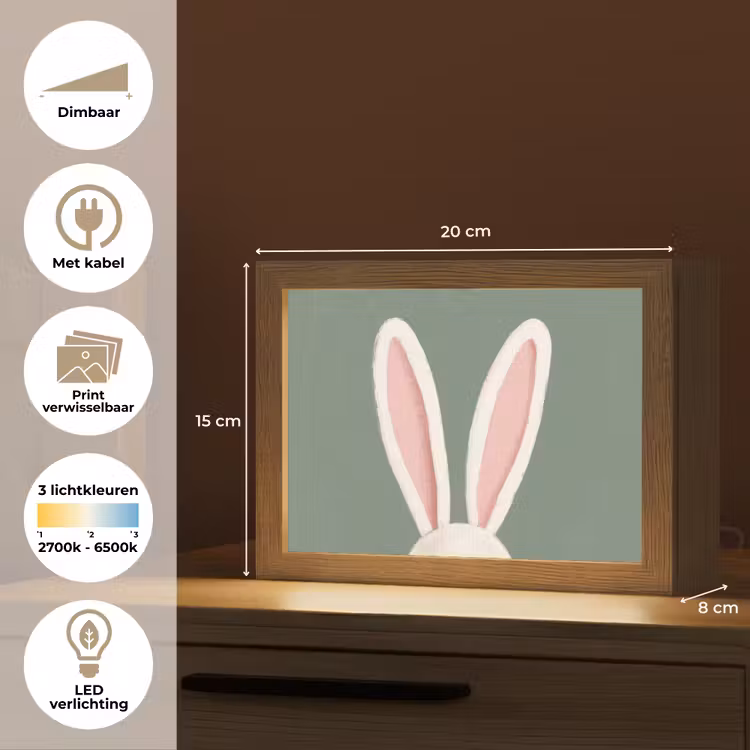 Lightbox - Wandlamp - Hazen - Oren - Roze — 9