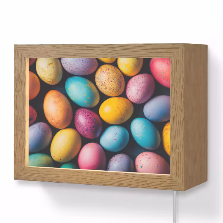 Lightbox - Wandlamp - Kleurrijk - Paaseitjes - Spetters — 1