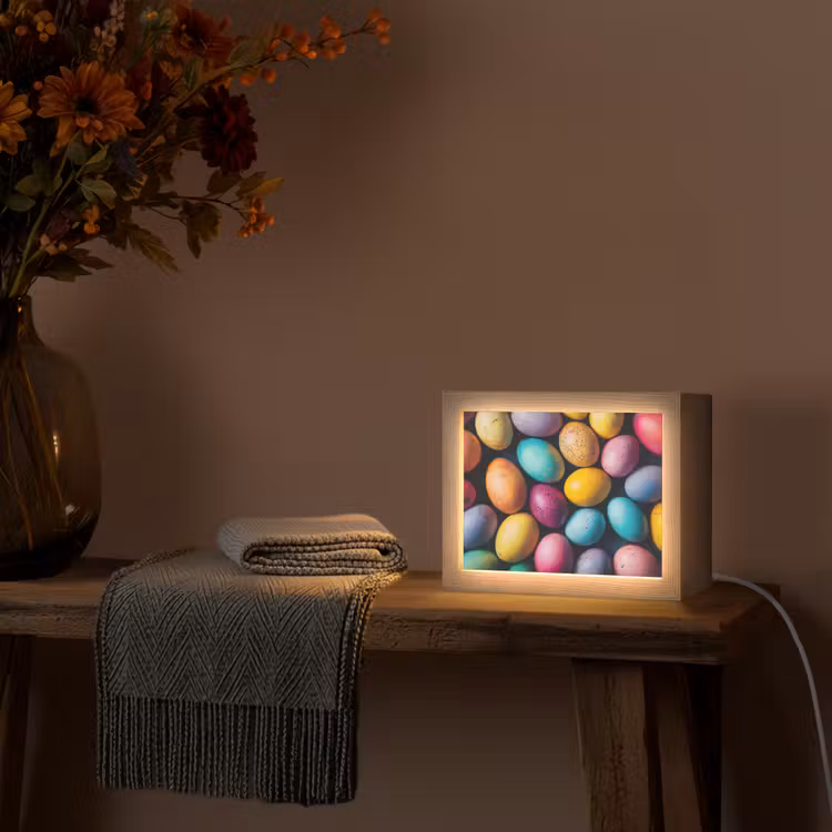 Lightbox - Wandlamp - Kleurrijk - Paaseitjes - Spetters — 5