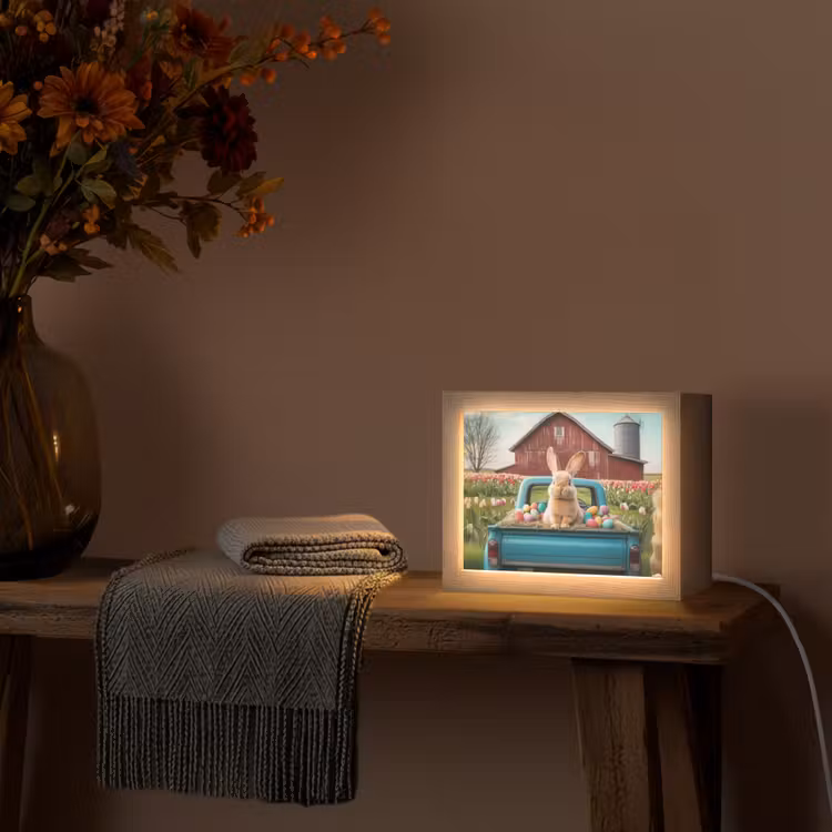 Lightbox - Wandlamp - Konijn - Boerderij - Eieren — 5