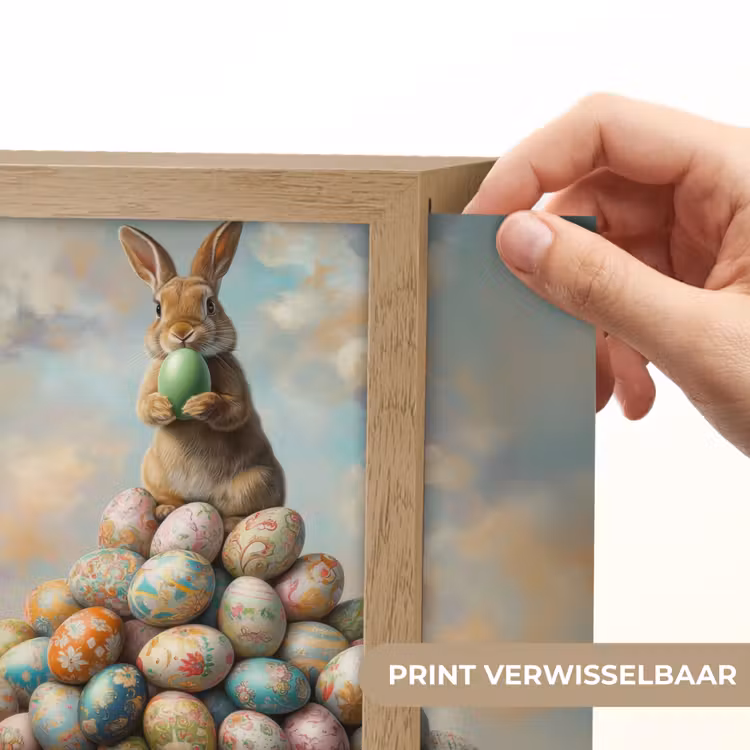 Lightbox - Wandlamp - Konijn - Eieren - Kleurrijk — 6
