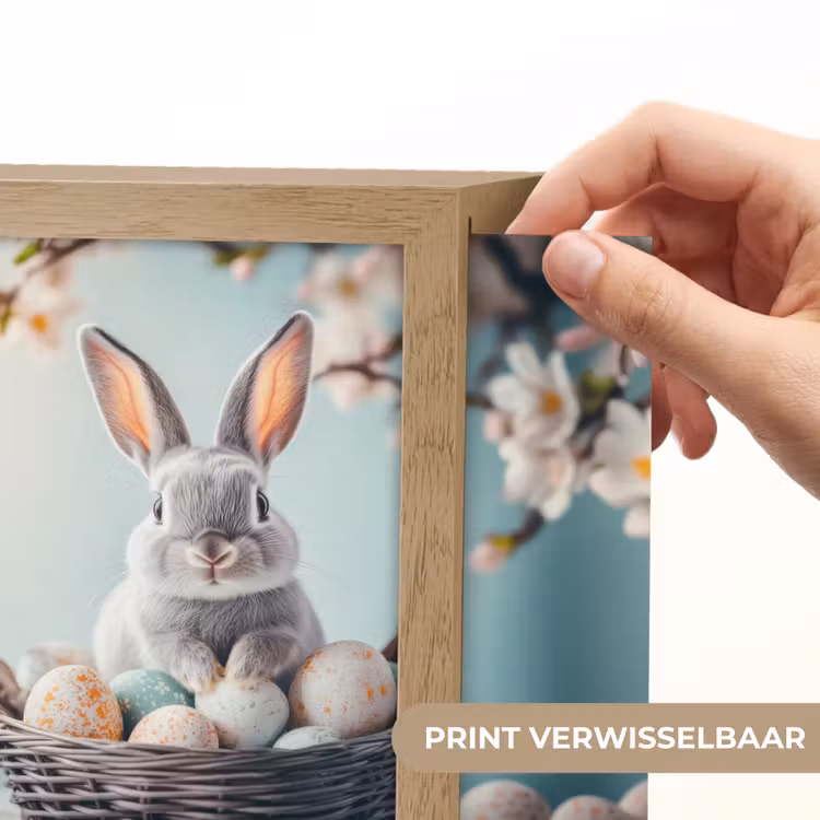 Lightbox - Wandlamp - Konijn - Eieren - Mand — 6
