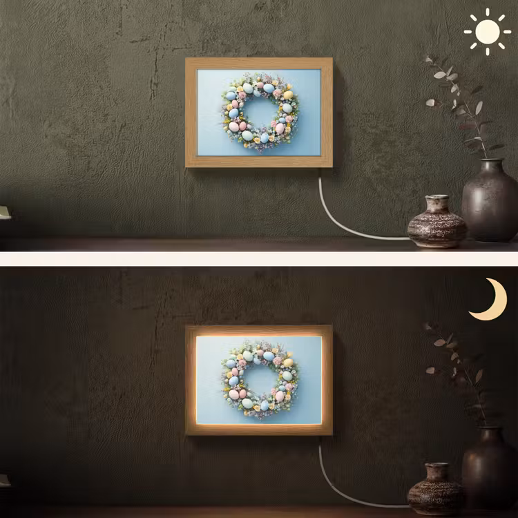 Lightbox - Wandlamp - Krans - Eieren - Bloemen — 3