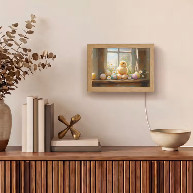 Lightbox - Wandlamp - Kuiken - Raam - Paaseieren — 4
