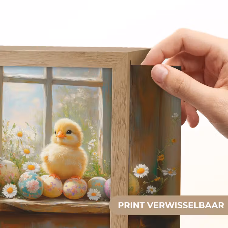 Lightbox - Wandlamp - Kuiken - Raam - Paaseieren — 6