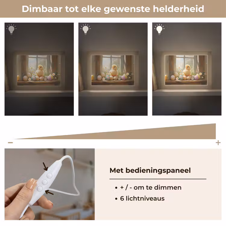 Lightbox - Wandlamp - Kuiken - Raam - Paaseieren — 8
