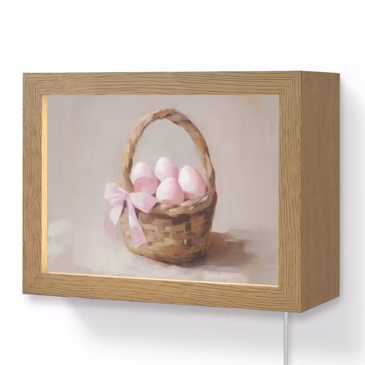 Lightbox - Wandlamp - Mand - Eieren - Roze — 1