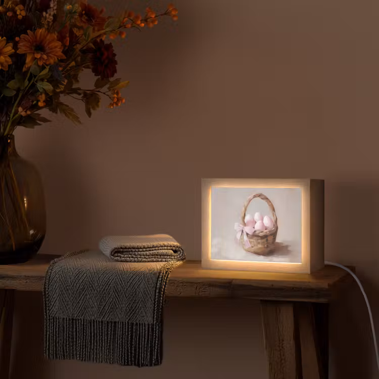 Lightbox - Wandlamp - Mand - Eieren - Roze — 5