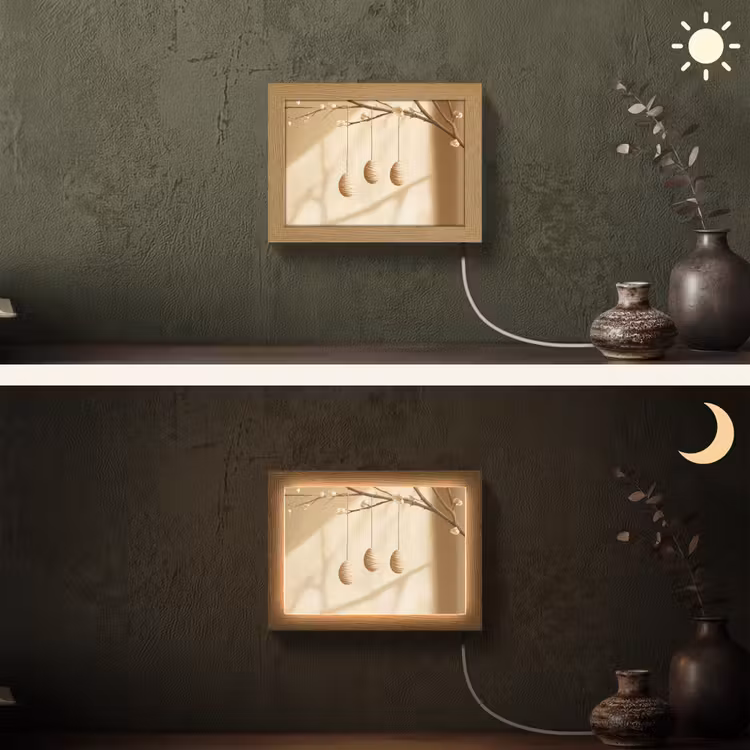 Lightbox - Wandlamp - Beige - Paastak - Eieren — 3