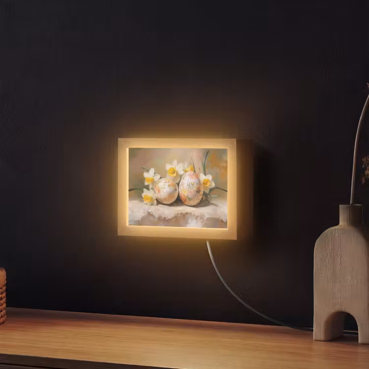 Lightbox - Wandlamp - Bloemen - Eieren - Geschilderd — 2