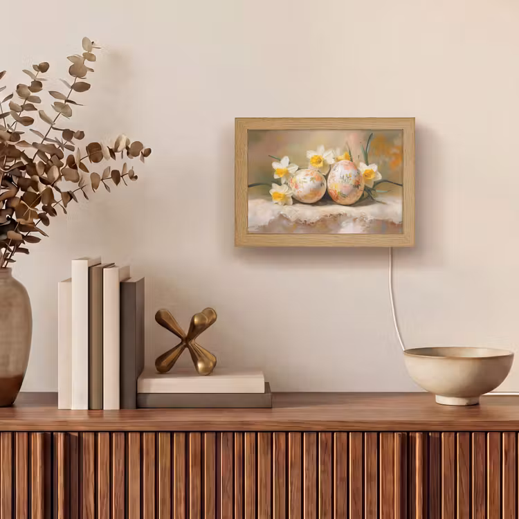 Lightbox - Wandlamp - Bloemen - Eieren - Geschilderd — 4