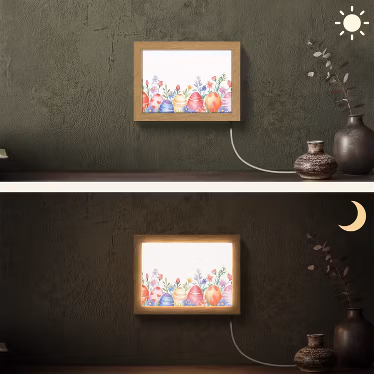 Lightbox - Wandlamp - Bloementuin - Kleurrijk - Eieren — 3