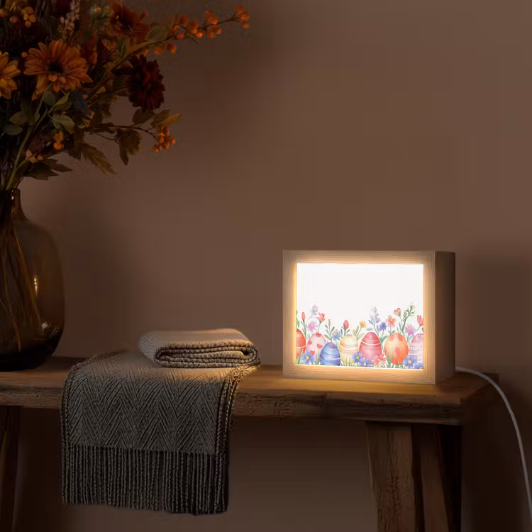 Lightbox - Wandlamp - Bloementuin - Kleurrijk - Eieren — 5