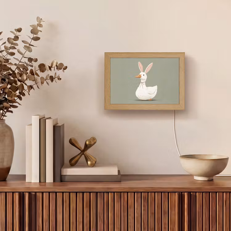 Lightbox - Wandlamp - Eend - Konijnoren - Grijs — 4