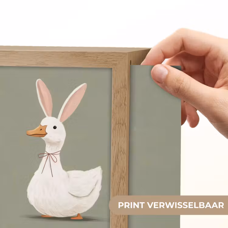 Lightbox - Wandlamp - Eend - Konijnoren - Grijs — 6